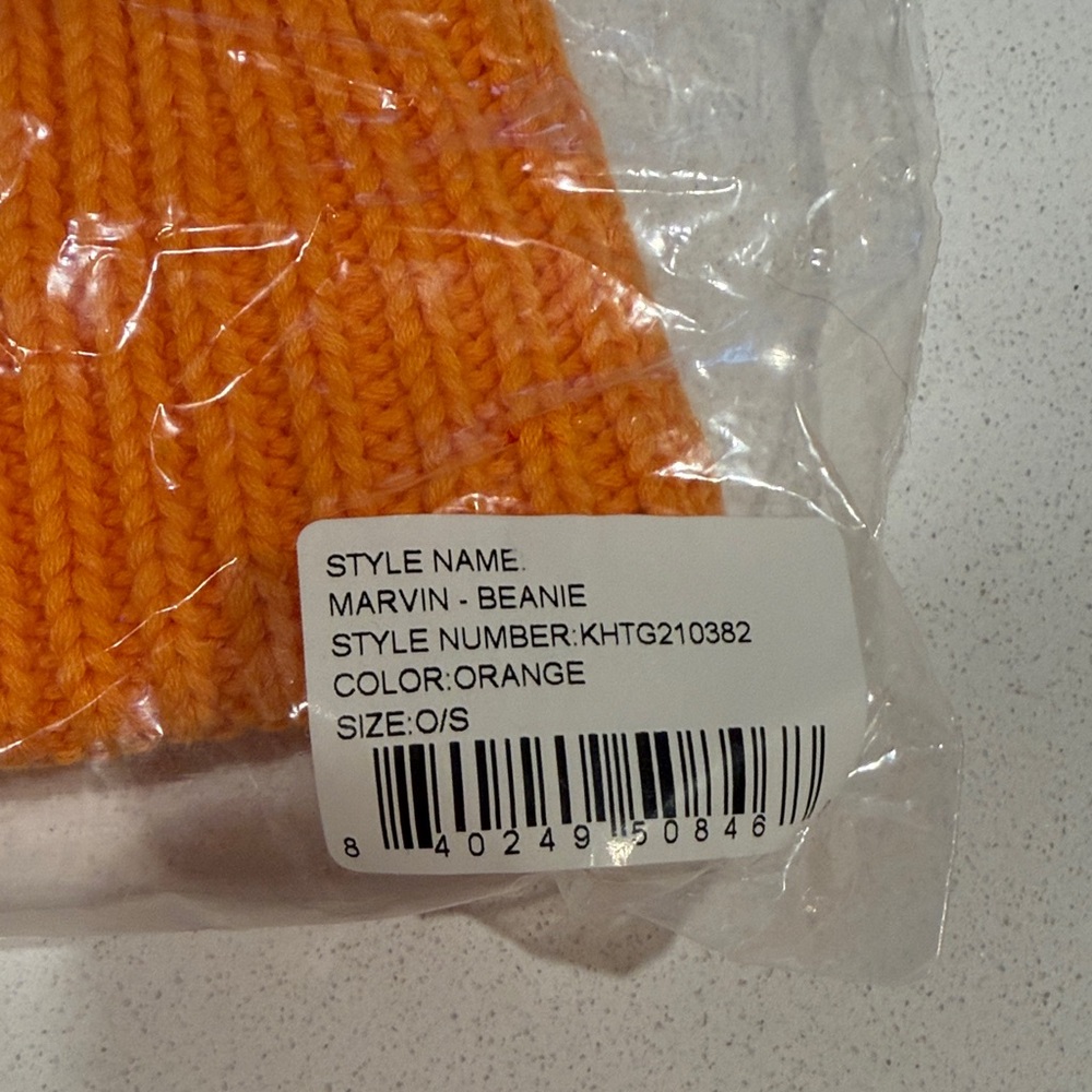 Vibrant Orange Kids' Knit Hat - Picture 2 of 3